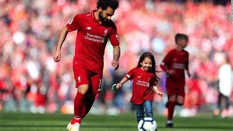 Proud Dad Mo Salah Looks On As Daughter Enjoys Goal At Anfield Cnn