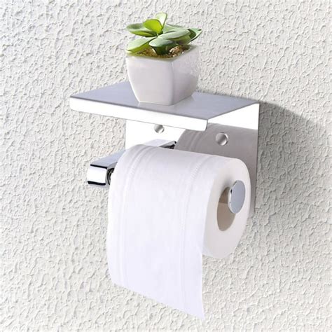 Yosoo Wall Mounted Toilet Paper Roll Holder Sus304 Stainless Steel
