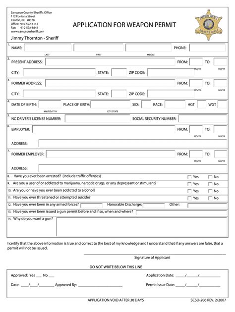 Sampson County Concealed Carry Permit Fill Out And Sign Online Dochub
