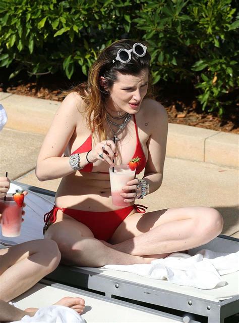 Bella Thorne Hairy Armpits Bikinis Swimwear Retro Women Fashion