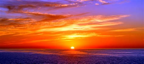 Sonnenuntergang Im Meer Panorama Foto Xxl Auf Leinwand Kaufen