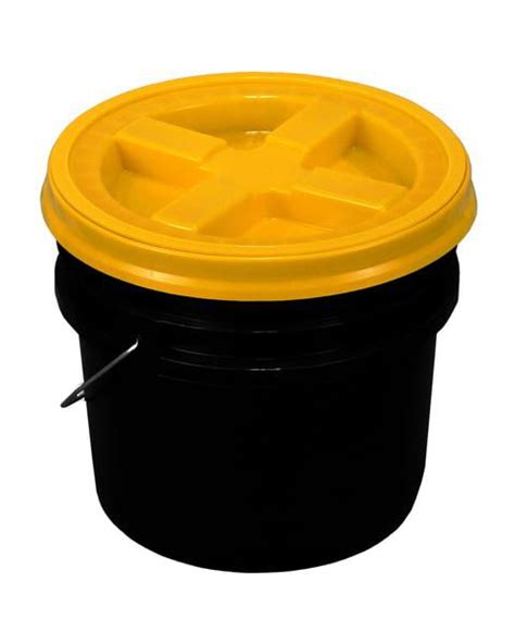 Home Five Colored 5 Gallon Buckets With Matching Gamma Seal Lids One