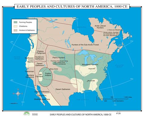 126 Early Peoples And Cultures Of North America 1000 Ce The Map Shop