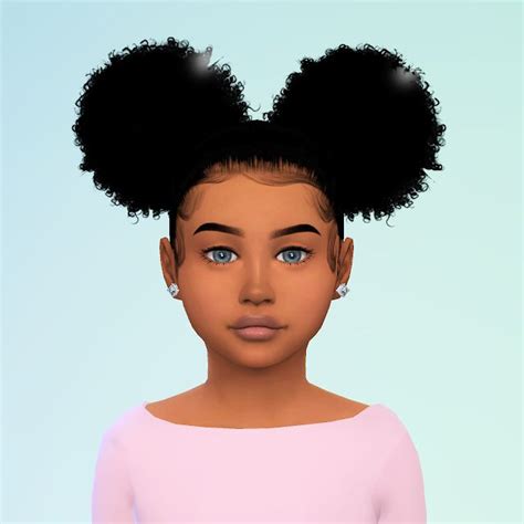 Child Side Puffs In 2021 Sims Hair Sims 4 Black Hair Sims 4 Cc Kids