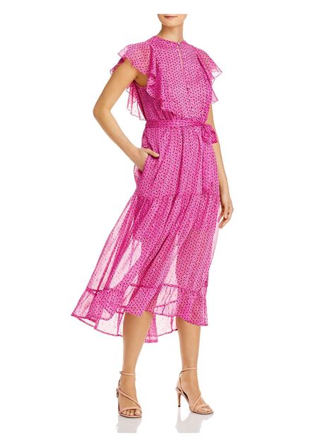 Sabina Musayev Riviera Flutter Sleeve Long Maxi Dress In Pink Lyst