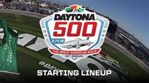 daytona 500 lineup nascar at daytona daytona 500 starting lineup tv schedule denny hamlin
