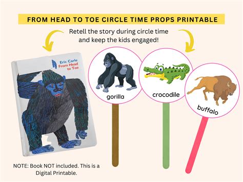 From Head To Toe Circle Time Props Speech Therapy Materials Etsy