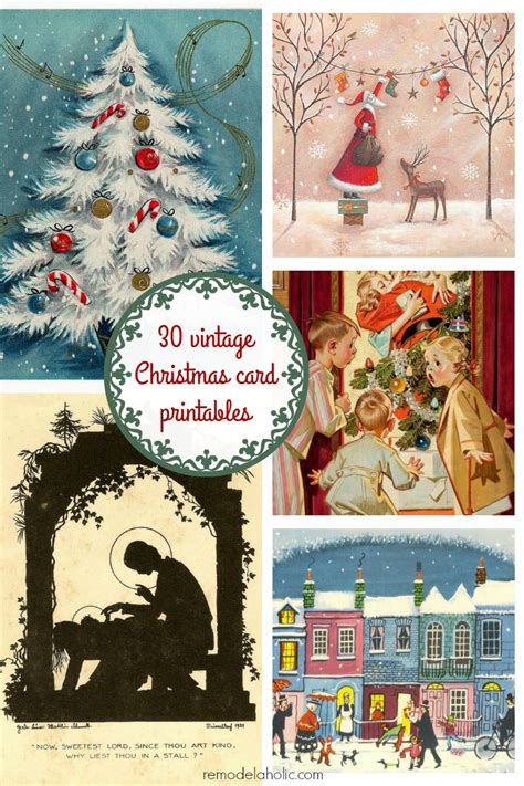 Free Printable Retro Christmas Cards