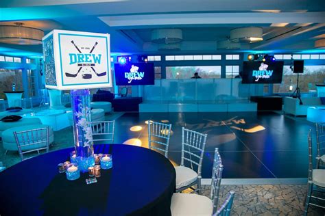 Bar Mitzvahs Led Lampshade Centerpiece With Custom Logo At Fairview