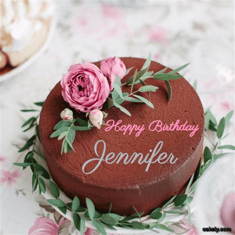 🎂 Happy Birthday Jennifer Cakes 🍰 Instant Free Download