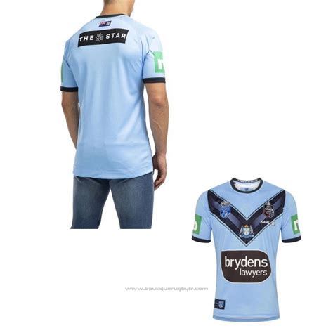 James tedesco (sydney roosters) 2. Maillot NSW Blues Rugby 2020 Domicile pas cher