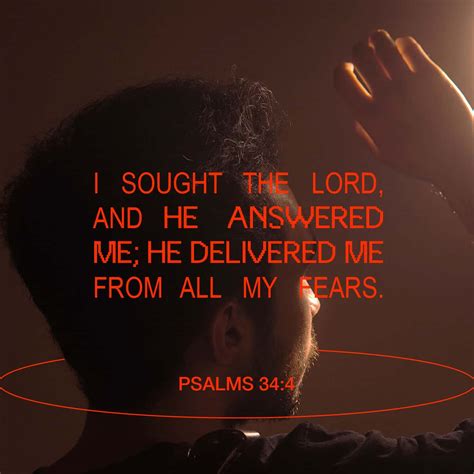Psalms I Sought The LORD And He Heard Me And Delivered Me From All My Fears King James