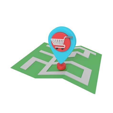 Free 3d Illustration Of Store Location Map 15110429 Png With