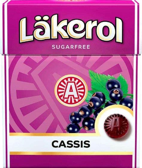 Läkerol Cassis 25g 24 Pack Swedish Sugar Free Pastilles