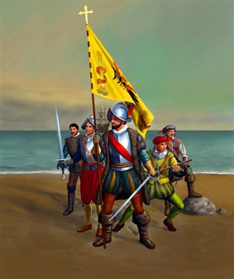 Spanish Conquistadors In The New World Conquistador Español Tercios