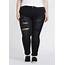 Womens Plus Size Black Ripped Skinny Jeans  Warehouse One