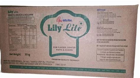 Bunge Masterline Lily Lite Margarine Packaging Type Carton Quantity