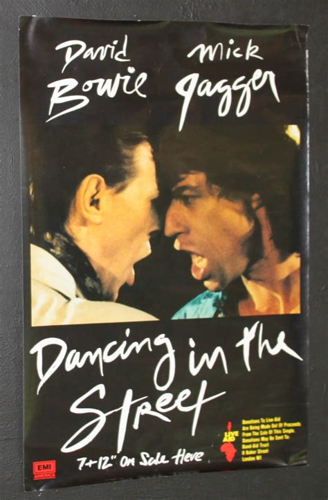 David Bowie Mick Jagger Dancing In The Street Record Shop Poster 1985