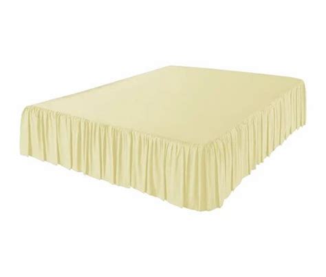 Splendid Solid Beige King Size Ruffle Bed Skirt 100 Cotton At Rs 1200