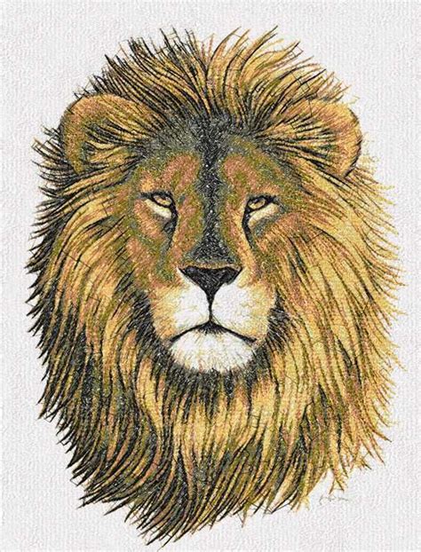 Lions Photo Stitch Free Embroidery Design 15 Photo Stitch Embroidery