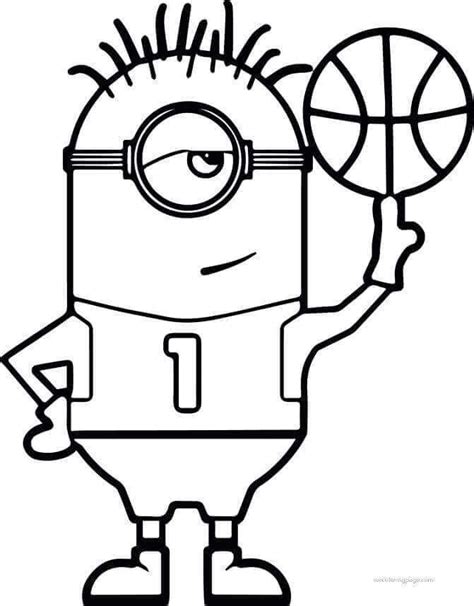 Coloring sheets based on sports will encourage the children to indulge in physical activities for a better and fitter life. Basketball Coloring Pages To Print For Kids | Minion ...