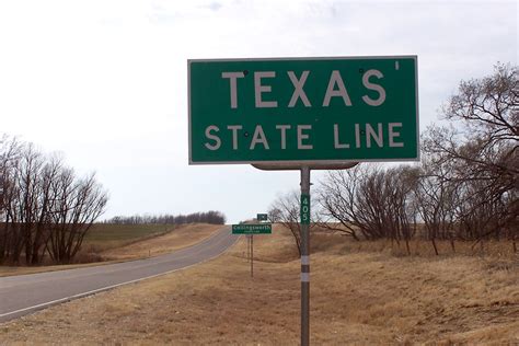 Texas State Line Entering Texas From Okoahoma Going West Flickr