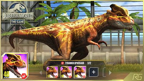 Tyrannolophosaur X3 Max Level 40 New Hybrid Feeding Pvp Battle Jurassic World The Game Youtube