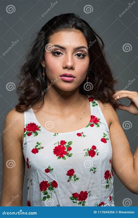 Teen Hispanic Female Model Stock Photo Image Of Modeling