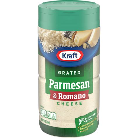 Kraft Parmesan & Romano Grated Cheese, 8 oz Shaker - Walmart.com ...