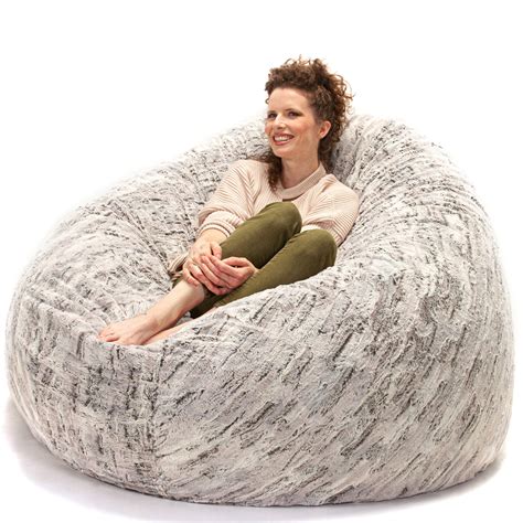 Jaxx 6 Foot Cocoon Large Bean Bag Chair For Adults Premium Luxe Faux
