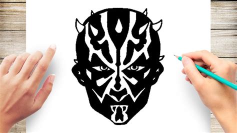 How To Draw Darth Maul From Star Wars Step By Step Youtube