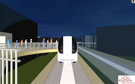 Ptv Vissim Personal Rapid Transit Simulation Youtube