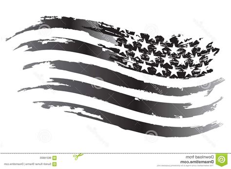 Usa Flag Vector Black And White At