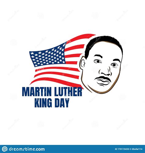 Martin Luther King Day Greeting Card American Flag Abstract