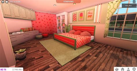 Roblox bloxburg aesthetic floral wallpaper decal. Fruit themed bedroom Bloxburg bedroom idea in 2020 ...