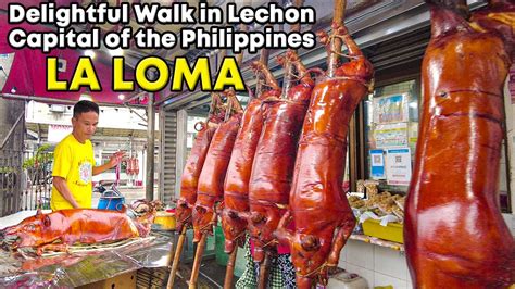 Walking In The Street Full Of Roasted Pig Lechon Capital In The