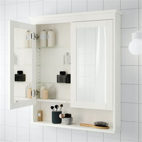 Hemnes Meuble à Miroir 2 Portes Blanc Ikea