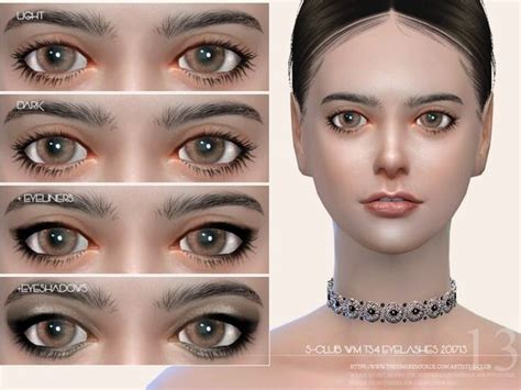 S Club Wm Ts4 Eyelashes 201713 The Sims 4 Skin Sims 4 Sims