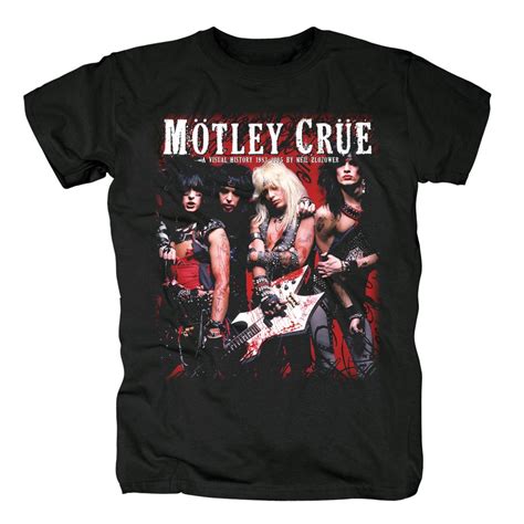 Free Shipping Motley Crue Vintage Rock Heavy Metal Band Tour T Shirt In