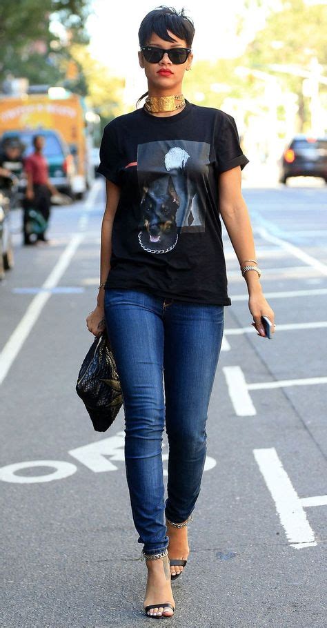 Gallery Of Rihanna Denim Style Outfit That You Must See With Images Rihanna Street Style