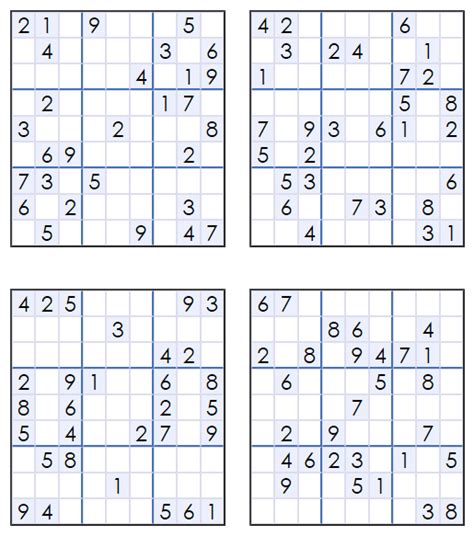 Sudoku Printable Puzzles