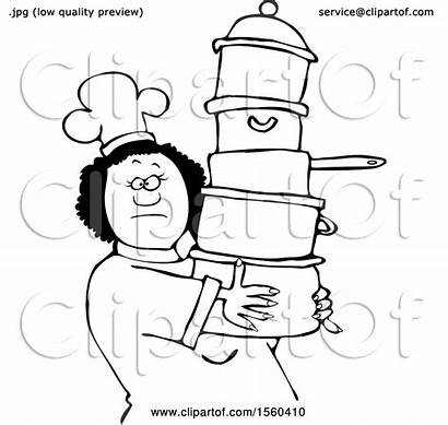 Chef Hat Woman Uniform Clipart Stack Djart
