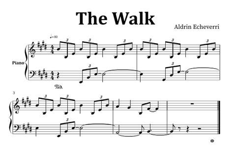 The Walk Piano Technique For The Beginning Pianist Sheet Music