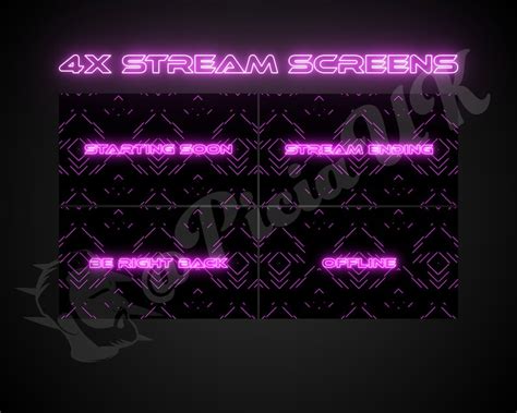 Neon Stream Screens Twitch Screens Pink Twitch Screens Etsy