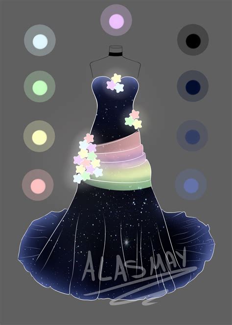 Closed Adopt Auction Stardust Galaxy Dress 2 By Alasmaydeviantart