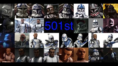 501st Every Named Clone Star Wars The Clone Wars Youtube