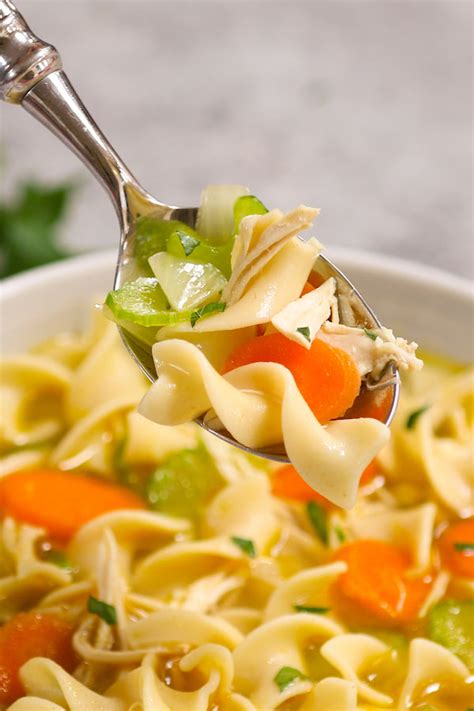 You can simmer the chicken for up to an hour to maximize the flavor of the broth. Instant Pot Chicken Soup with Noodles Recipe | TipBuzz