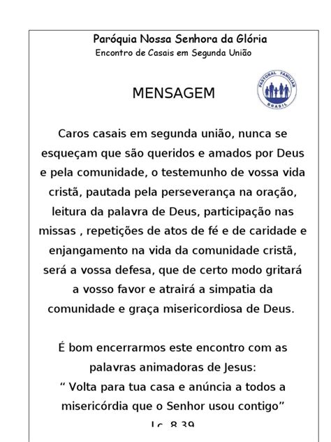 Carta Encontro Com Deus Pdf  Recipes Pad q