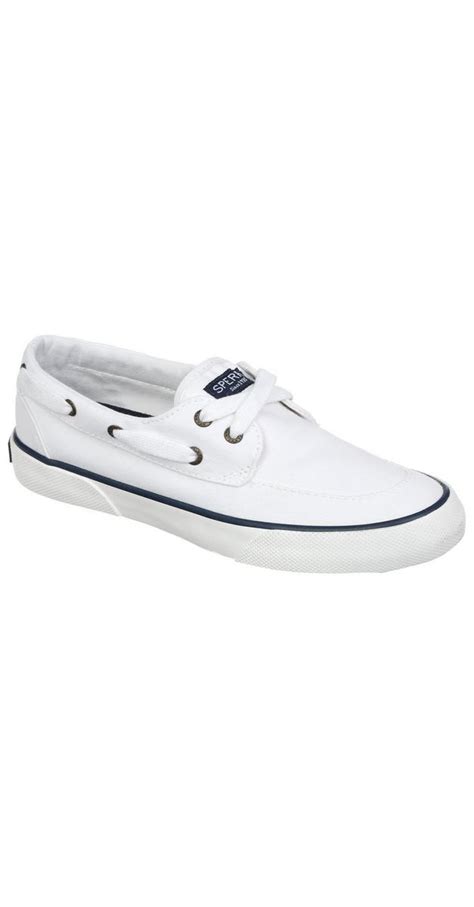 Womens Canvas Boat Shoes White Burkes Outlet