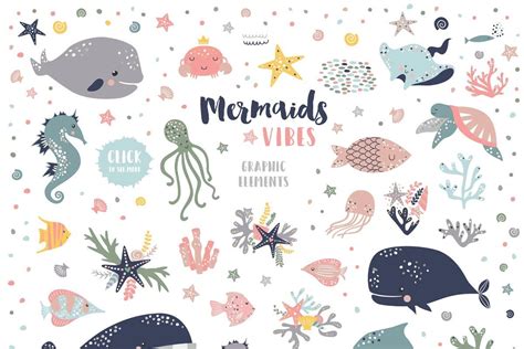 Mermaids Vibes ~ Illustrations ~ Creative Market Mermaid Illustration
